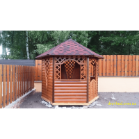 Беседка шестигранная закрыта ПАЛЬМИРА